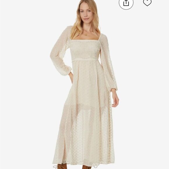 FREE PEOPLE Malina Maxi Dress in Ivory NWT/IN Bag Size S - Picture 2 of 14